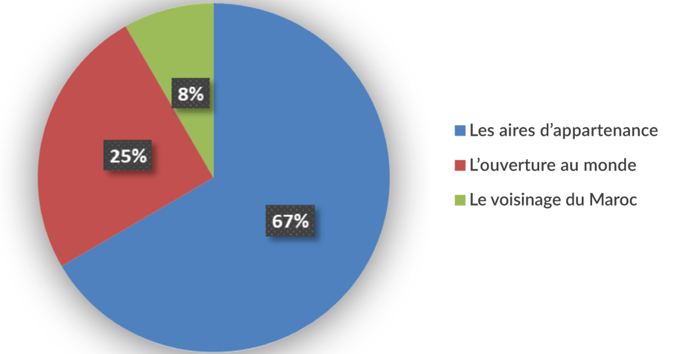 Répartition des actions de coopération de l’IRES avec le voisinage du Maroc, ses aires d’appartenance ainsi que la zone d’ouverture au monde, 2008-2019